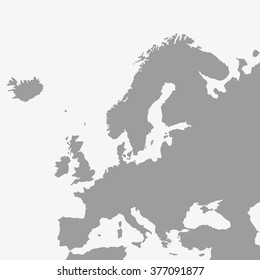 Europe map gray