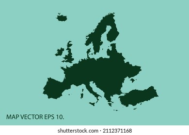 europe map High Detailed on white background. Abstract design vector illustration eps 10