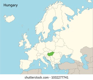 europe map, hungary