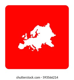 Europe map icon.