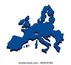 Europe map icon. nation and government theme. Isolated design. Vector illustration