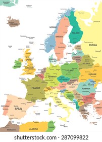 Europe - map - illustration