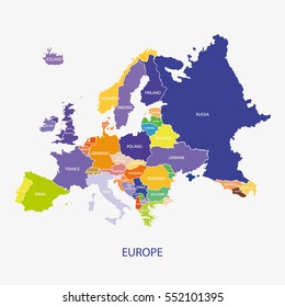 EUROPE MAP illustration vector