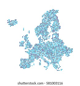 Europe Map Made Dot Pattern Stock Vector (Royalty Free) 581003089 ...