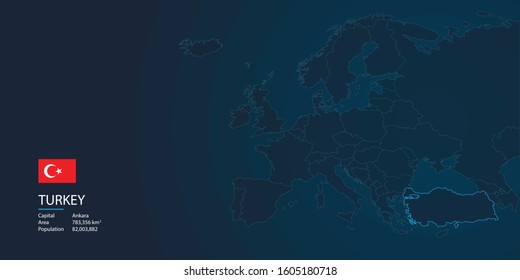 Europe map with modern shape, for background etc.