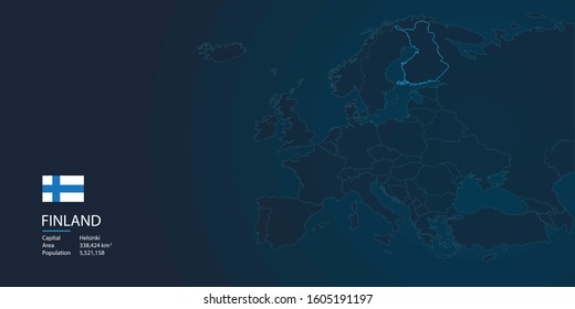 Europe map with modern shape, for background etc.