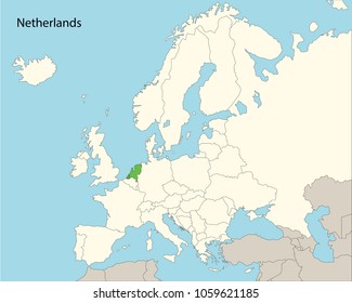 europe map netherlands 
