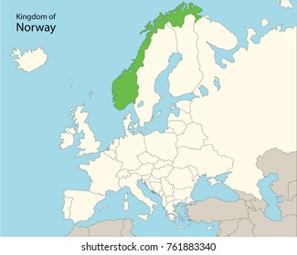 europe map, norway