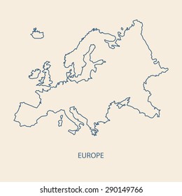 EUROPE MAP OUTLINE VECTOR