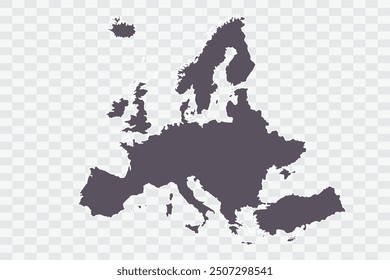 Europe Map Smoke Color on White Background quality files Png