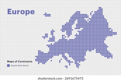 Europe Map with square Dots	