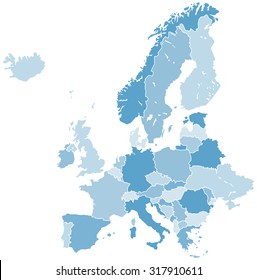 europe map vector