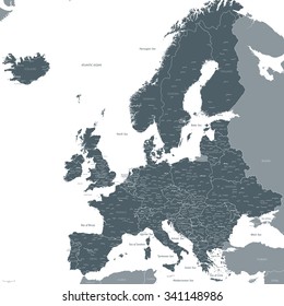 Europe map vector