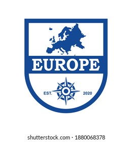 Vector de mapas de Europa, logotipo de país