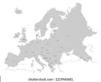Europe Map VECTOR EPS 10