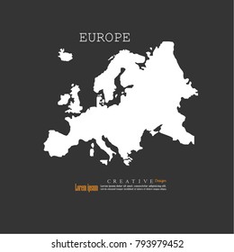 Europe Map.Vector Illustration.