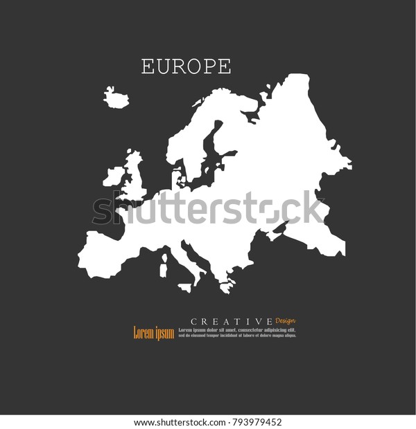 ヨーロッパの地図 ベクターイラスト のベクター画像素材 ロイヤリティフリー