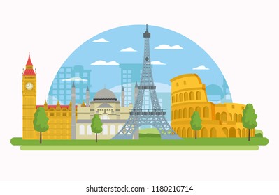 Europe monuments scenery