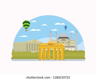 Europe monuments scenery