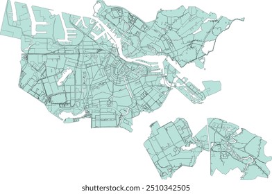 Europa Países Bajos Ámsterdam Mapa con BODEMKWALITEIT SOIL