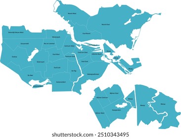 Europa Países Bajos Ámsterdam Mapa con GEBIED (Área)