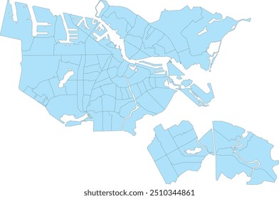 Europa Países Bajos Ámsterdam Mapa con el código postal4 Áreas