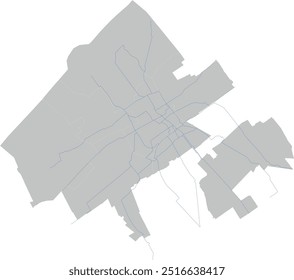 Europa Países Bajos La Haya los distritos Mapa con sterfietsroutes-Star Ciclismo Rutas