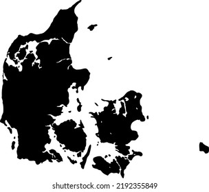 Europe Nordic denmark map vector map.Hand drawn minimalism style.