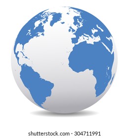 Europe, North and South America, Africa Global World