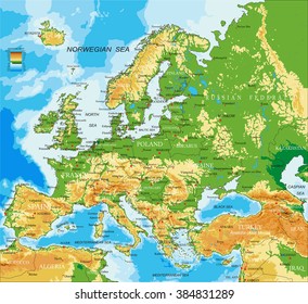 Europe - physical map