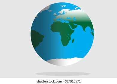 Europe planet earth in vector background.