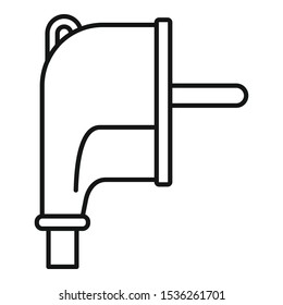 Europe plug icon. Outline europe plug vector icon for web design isolated on white background