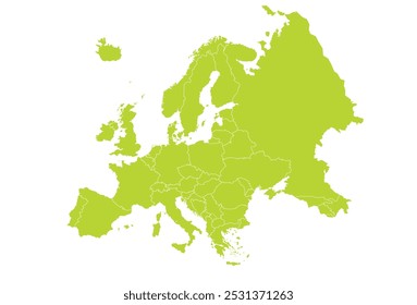 Europe political map with countries