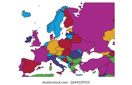 Europe political map.for website layouts, background, education, precise, customizable, Travel worldwide,earth geography, political, reports.