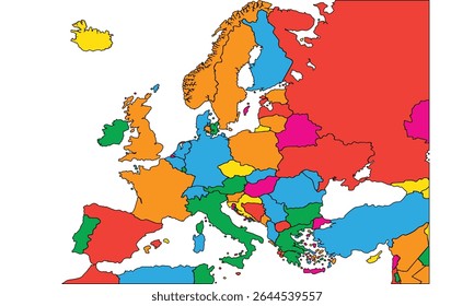 Europe political map.for website layouts, background, education, precise, customizable, Travel worldwide,earth geography, political, reports.