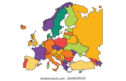 Europe political map.for website layouts, background, education, precise, customizable, Travel worldwide,earth geography, political, reports.