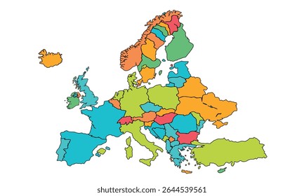 Europe political map.for website layouts, background, education, precise, customizable, Travel worldwide,earth geography, political, reports.