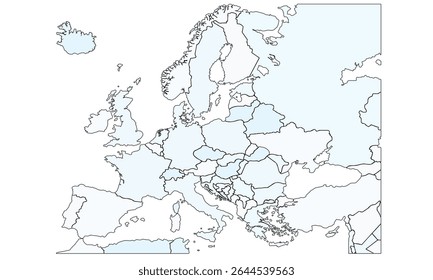Europe political map.for website layouts, background, education, precise, customizable, Travel worldwide,earth geography, political, reports.
