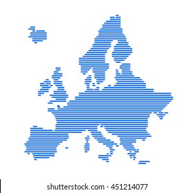 Europe silhouette
