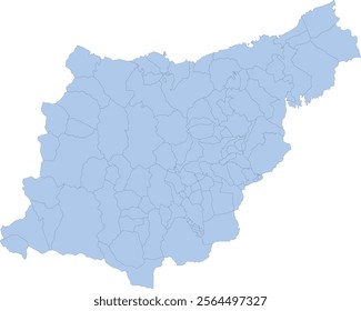 Europe Spain Gipuzkoa Province Map with Municipalities