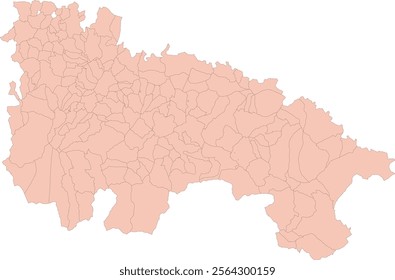 Europe Spain La Rioja Province Map with Municipalities