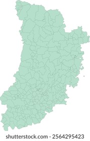 Europe Spain Lleida Province Map with Municipalities