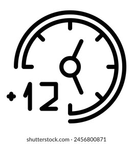 Europe time zone icon outline vector. Clock map. Local timezone