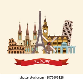 Europe travel concept