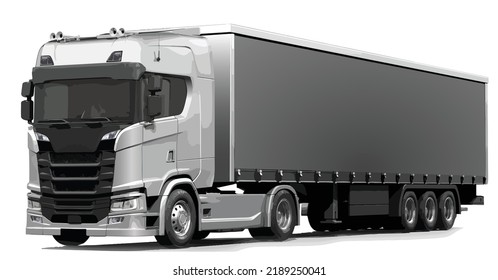 Europe truck art design vector template white isolated background