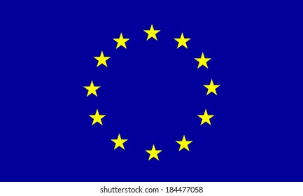 Europe Union flag vector illustration isolated. EU flag symbol. 