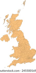 Europe United Kingdom LAU1-Local Administrative Units, level 1 (January 2018) Boundaries