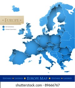 Europe vector map