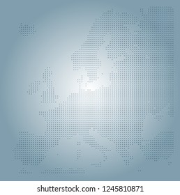 Europe vector map made of blue pluses