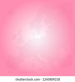 Europe vector map made of magenta squares